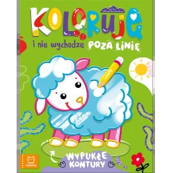 Koloruję i nie wychodzę poza linię - z owieczką. Wypukłe kontury Koloruję i nie wychodzę poza linię - z owieczką. Wypukłe kontury